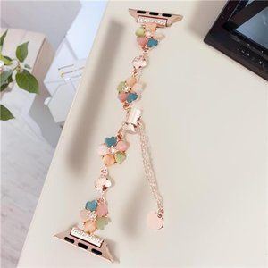 NEW Rose Gold Boho Floral Apple Watch Band